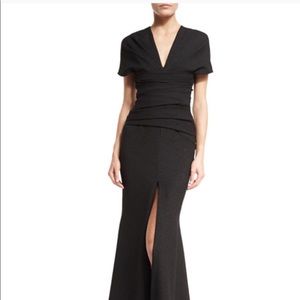 Black Talbot Runhof Montano evening gown.